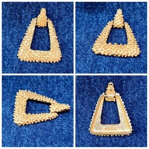 Vtg Sarah Coventry Golden Sunset Gold Tone Door Knock Necklace Signed Pendant